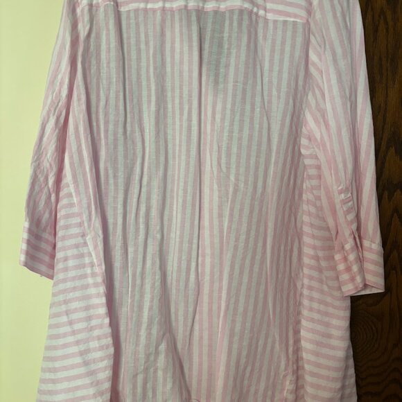 FOXCROFT Top Women's Pink/White with Pockets - size 24W - Picture 5 of 11
